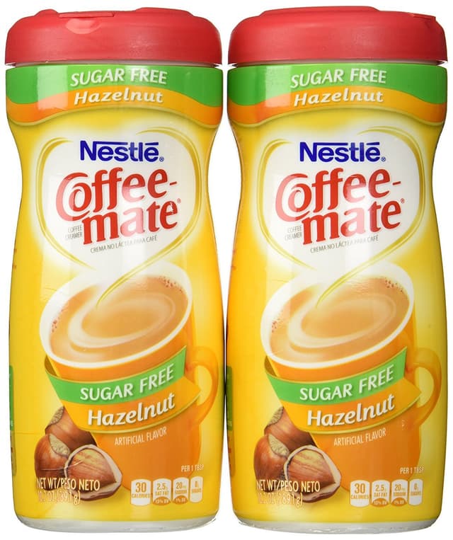 🌰☕️ Coffee-Mate Zuckerfreier Haselnuss Kaffeeweißer 10.2oz Dose (Packung mit 2) 🌰☕️