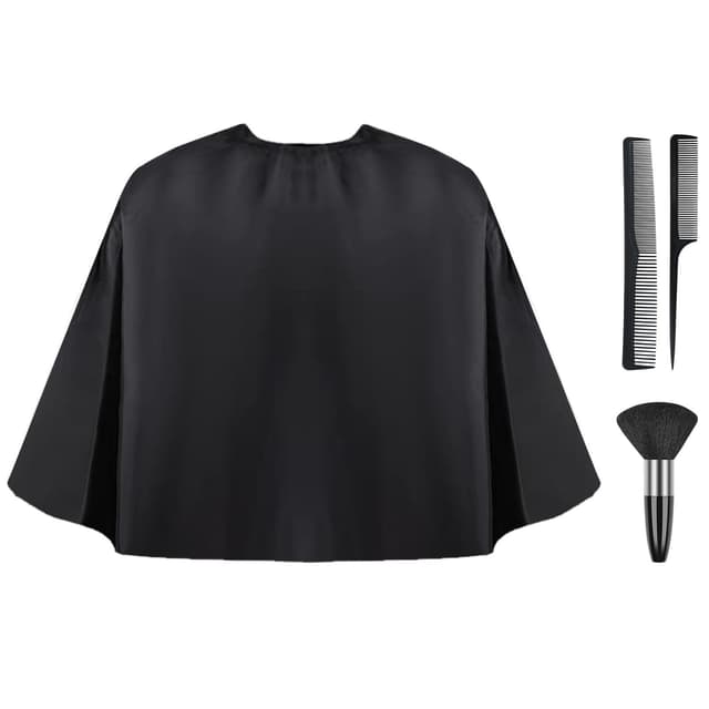 🌟 LOPHE Frisierumhang Kurz - Schwarze Make-up-Umhang 🌟