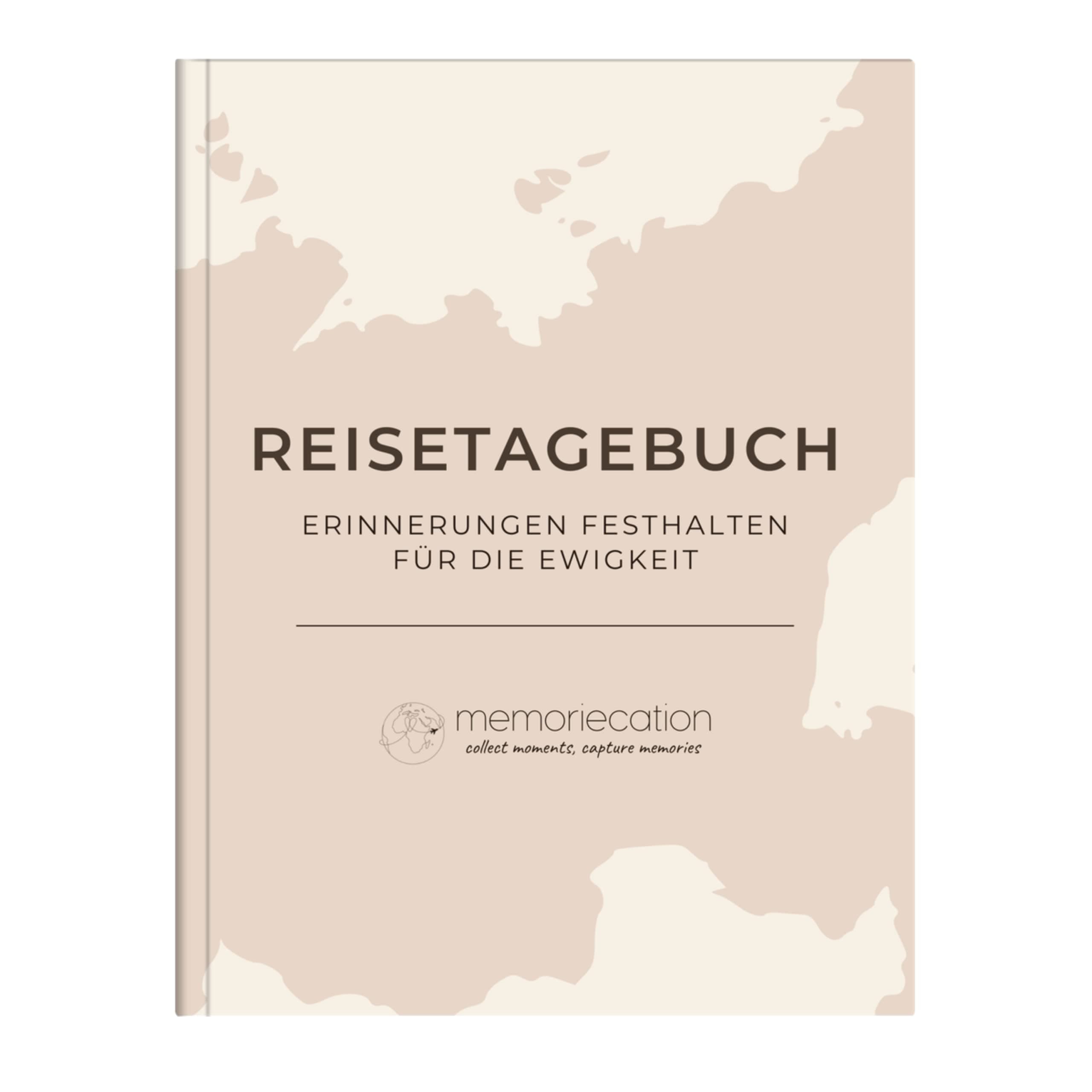 memoriecation® Reisetagebuch zum Ausfüllen 🌍 - Perfektes Reise Geschenk für Weltenbummler