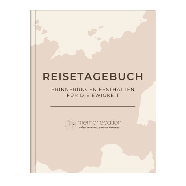 memoriecation® Reisetagebuch zum Ausfüllen 🌍 - Perfektes Reise Geschenk für Weltenbummler