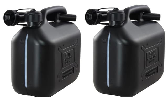 ProCar Benzinkanister 5 Liter Schwarz - UN-Zulassung Kraftstoffkanister mit Füllstandanzeige