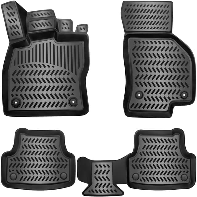 ELMASLINE 3D Gummimatten Set für BMW X1 (F48) 2015-2022 🚗🔝 | Extra hoher 5cm Rand - Zubehör Fußmatten