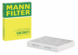 🚗 MANN-FILTER CUK 2847/1 Innenraumfilter/Kabinenluftfilter - Pollenfilter mit Aktivkohle - für Pkw + Transporter 🛡️