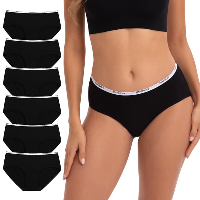 🌟 INNERSY Damen Baumwolle Hipster Slips 6er Pack - Bequeme Unterwäsche