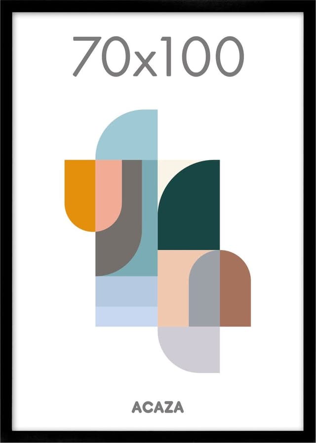 🖼️ ACAZA Bilderrahmen 70x100 cm Schwarz - Große bilderrahmen für Poster, Puzzle, Bilder und Foto