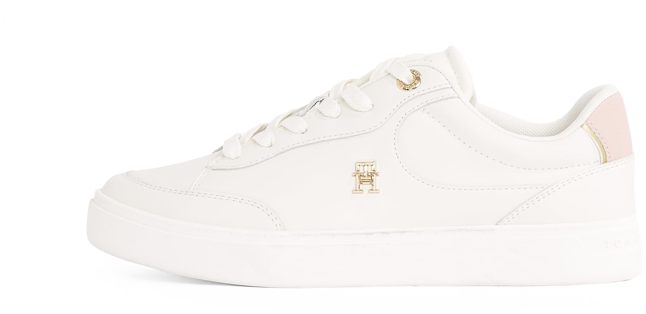👟 Tommy Hilfiger Damen Sneaker Low Essential Chic Court 38 EU White Ancient White - Nur 49.41€!