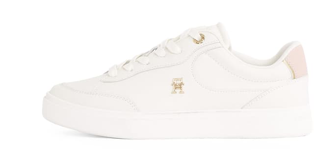 👟 Tommy Hilfiger Damen Sneaker Low Essential Chic Court 38 EU White Ancient White - Nur 49.41€!