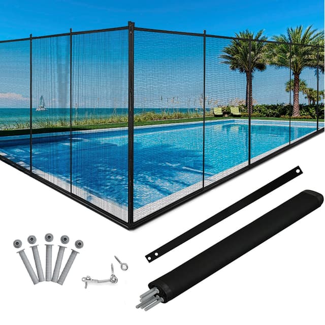 GIANTEX Poolzaun Kindersicher 360x125 cm 🏊
