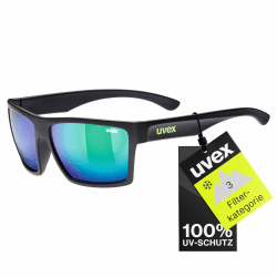 UVEX Unisex Sportstyle 117 Sportbrille Einheitsgröße Black Matt/Green 😎🕶️🏋️