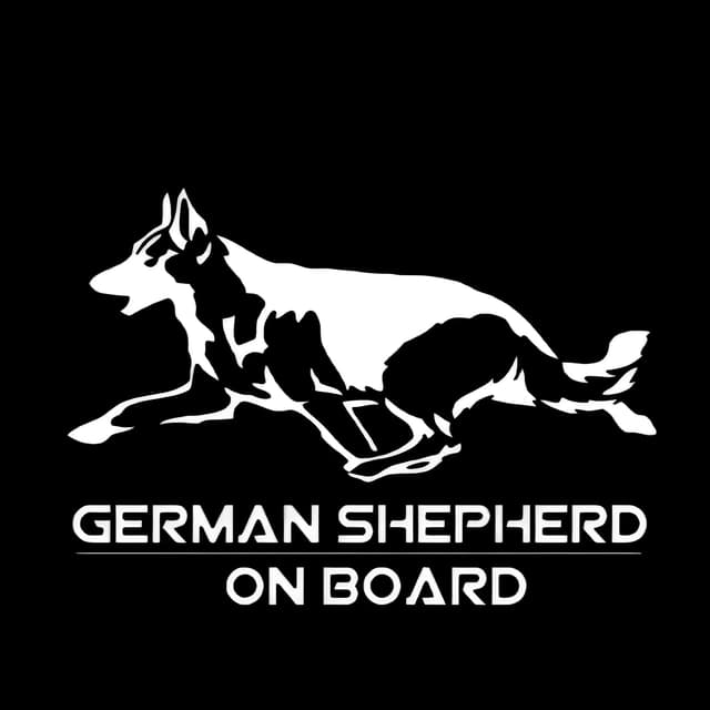 🚗 Autoaufkleber 25cm Weißer Deutscher Schäferhund 🐕🐶