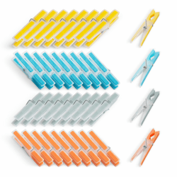🌈 AiQInu 40 Stück Wäscheklammern Stabil, Plastik Handtuchklammern Clothes Pegs