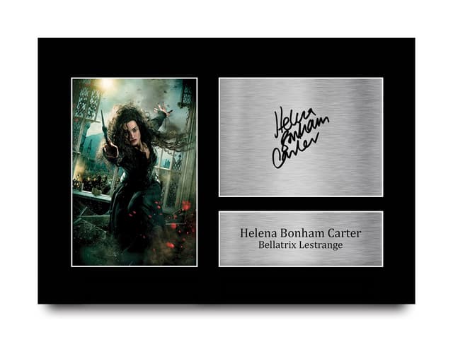 HWC Trading A4 Helena Bonham Carter Harry Potter Bellatrix Lestrange Geschenke gedruckt signiertes Autogramm Bild