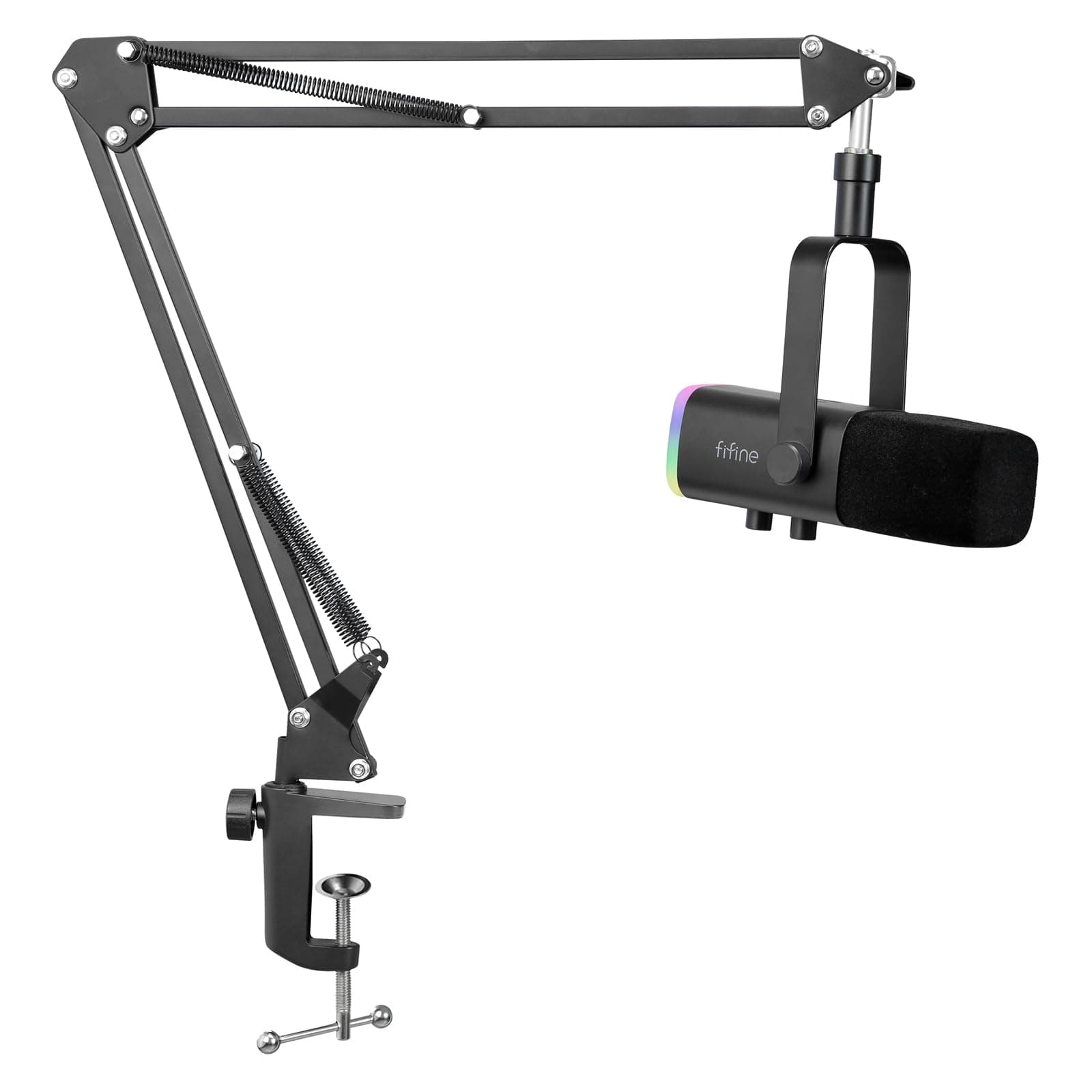 🎙️🎮 FIFINE XLR Streaming Mikrofon mit Arm für Podcast Studio und Gaming PC 🌈🎧