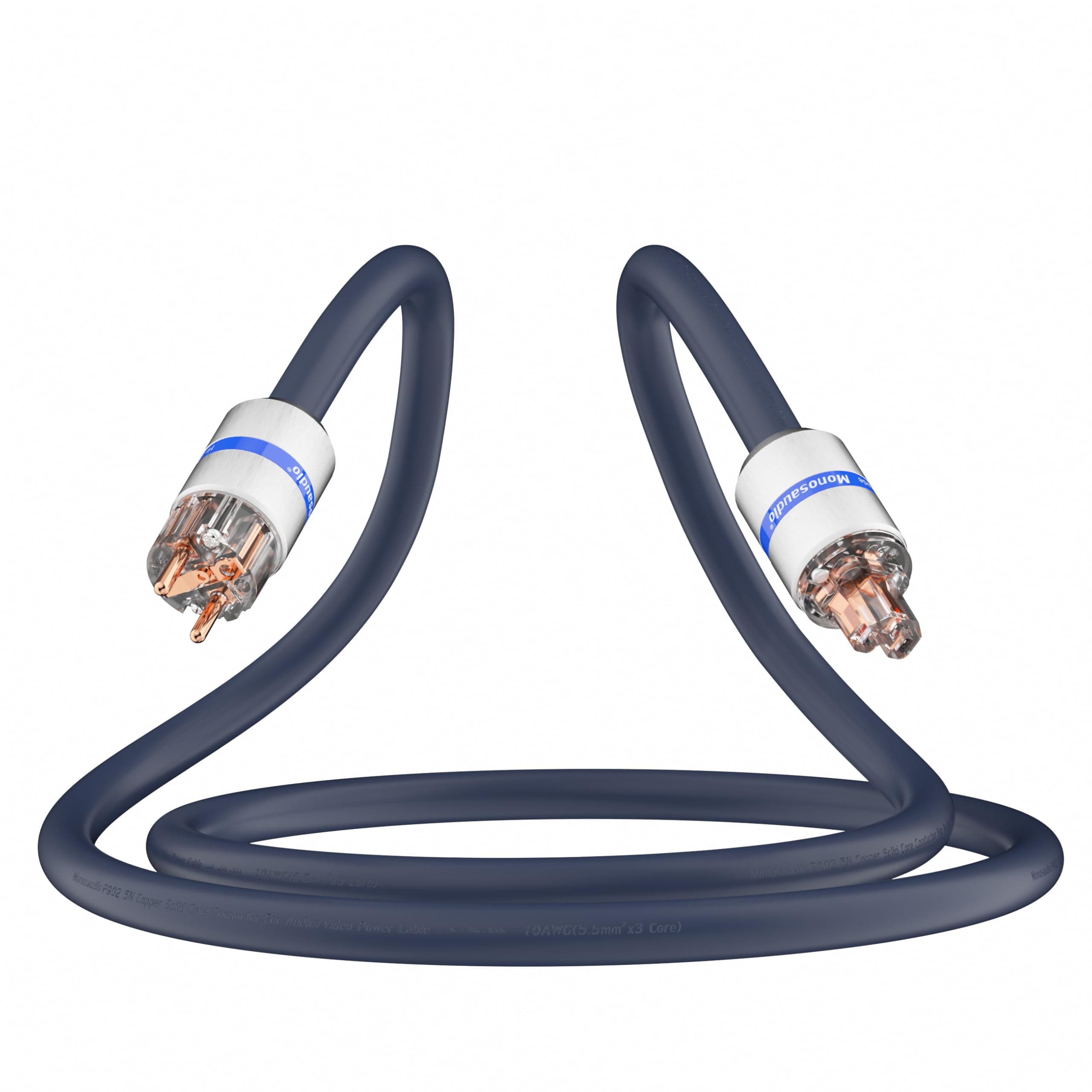 Monosaudio P902 HiFi Stromkabel 1M Alufolie Abschirmung φ17mm OFC Audiophil Kaltgerätekabel