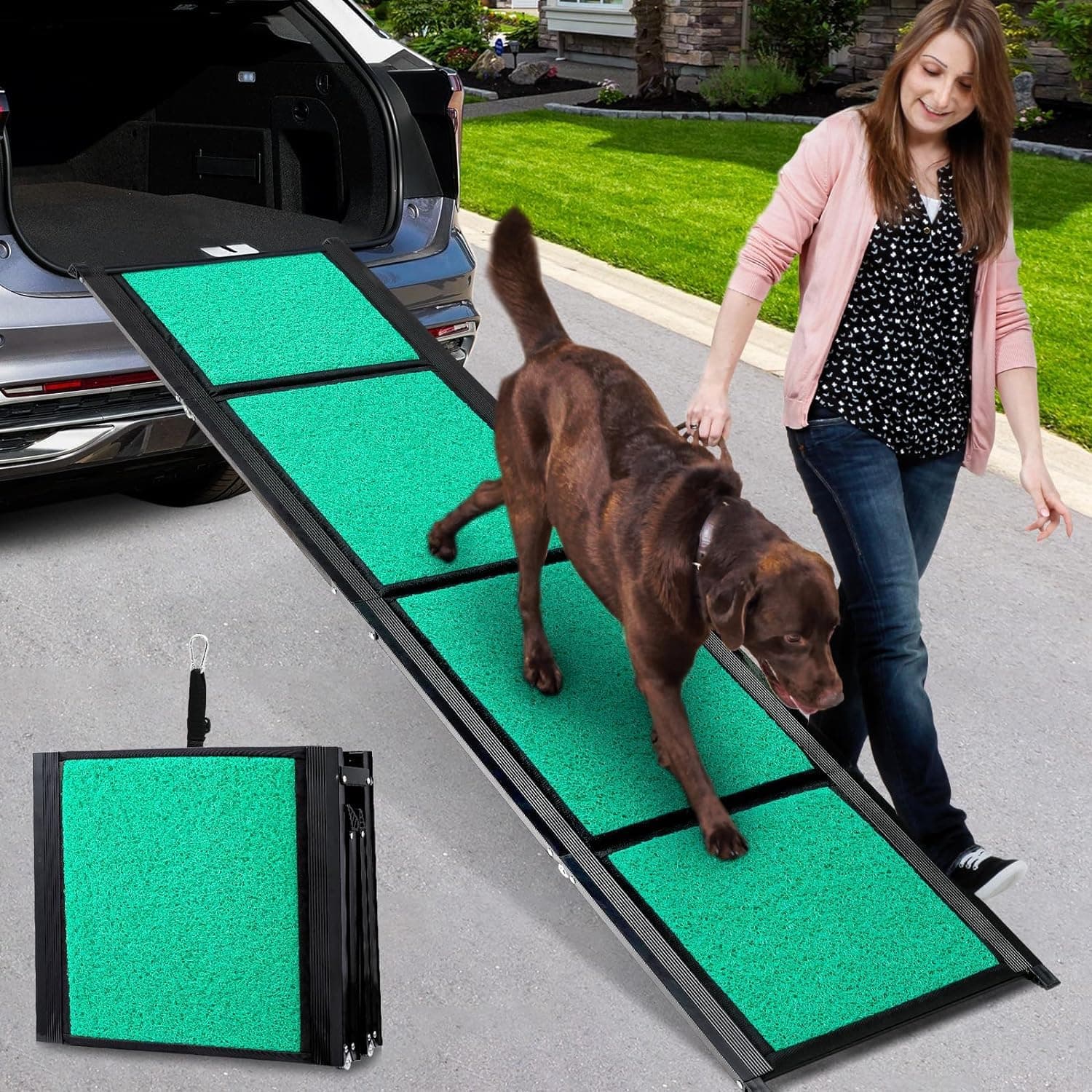 🐕 170cm Hunderampe Auto Klappbar für Große Hunde bis 110kg 🚗