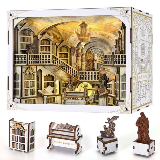 📚🏰 MiniCity Book Nook Kit - Library of Gods Max 🏰📚