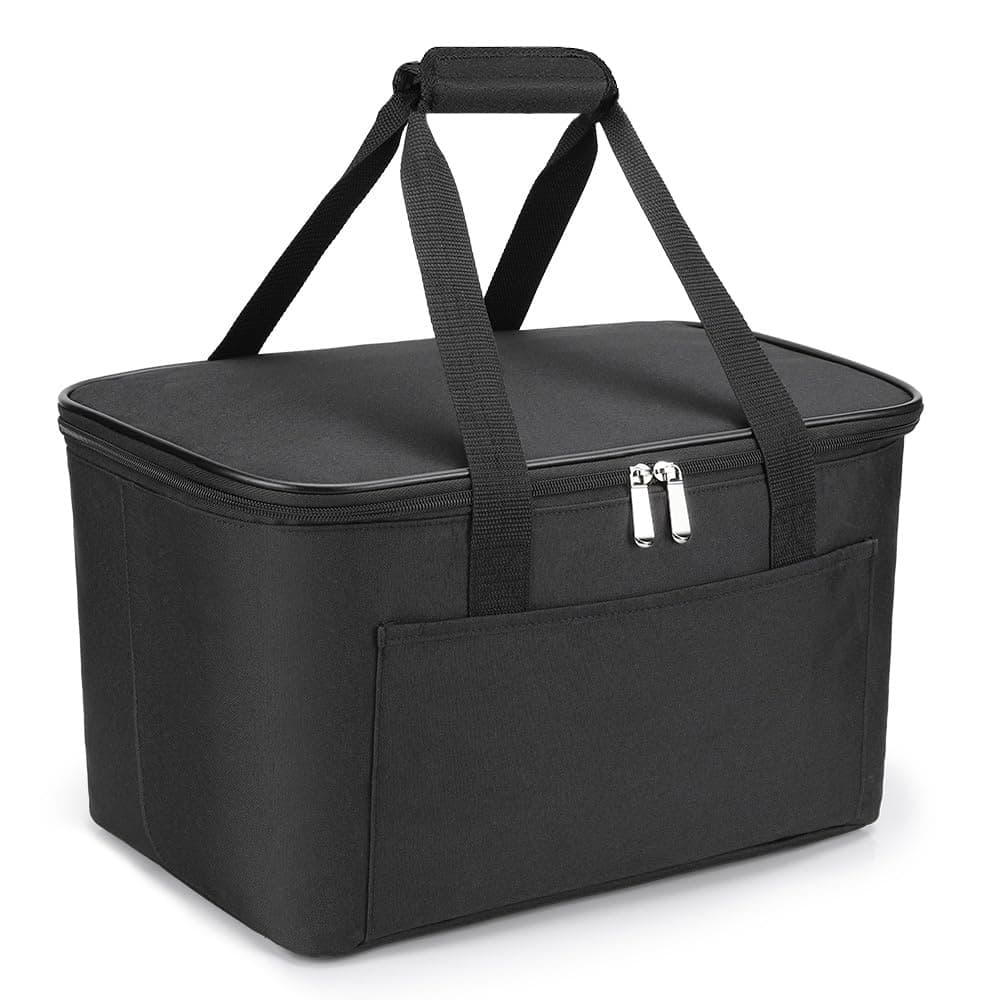 Pynhoklm 25L Kühltasche Einkaufskorb Faltbar 🛍️ Picknicktasche Groß Isoliert Lunchtasche Thermotasche Wasserdicht 🥶 Kühltasche Isoliertasche - für Reisen/Picknick/Einkaufen