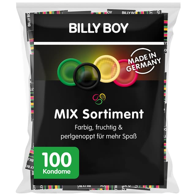 🎉🌈 BILLY BOY Kondome Mix-Sortiment, 100 Stück Big Mix 🌟😍