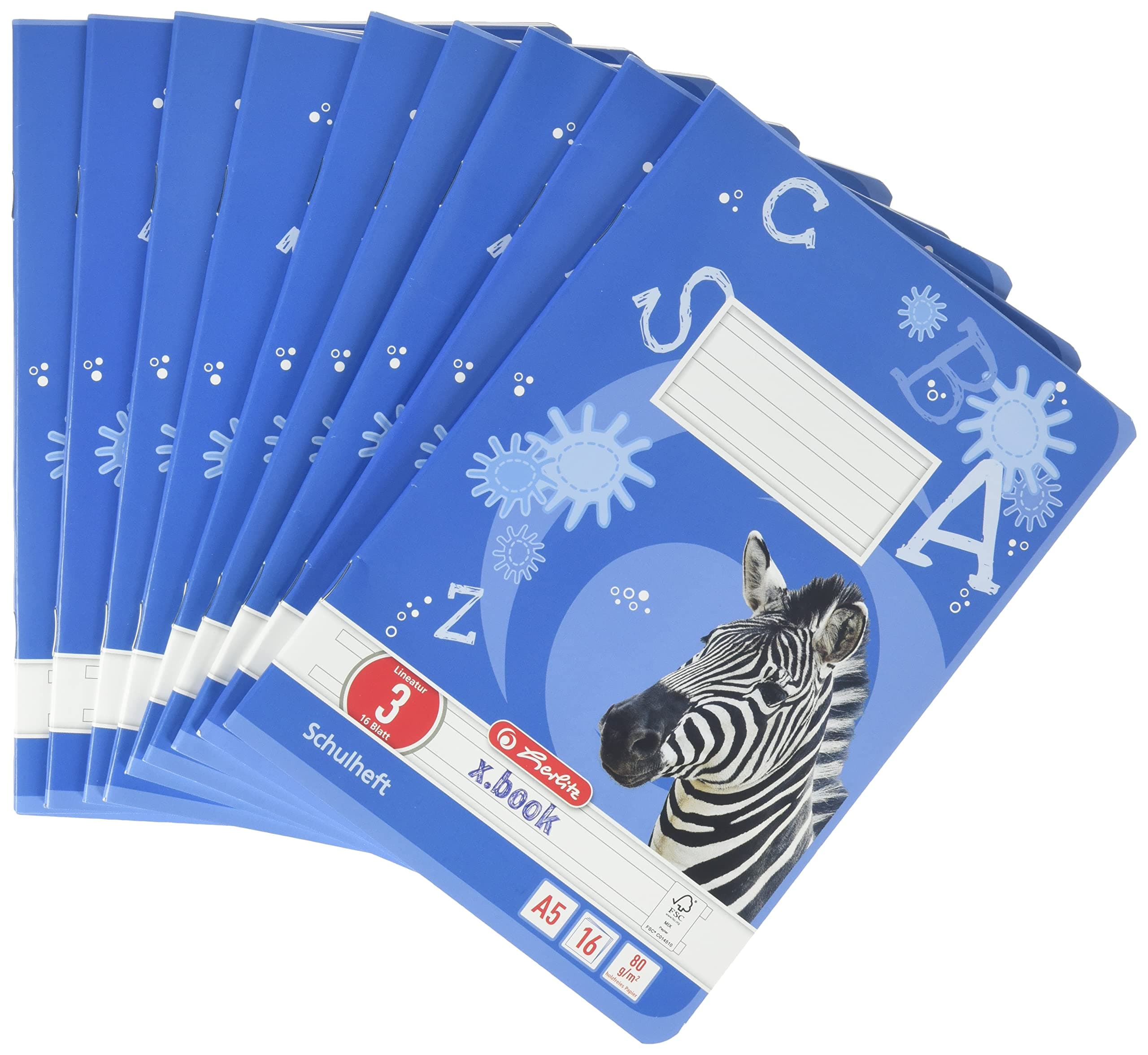 📚 Sonderangebot: Herlitz 3320306 Hefte A5/16 Lineatur 03 für 3. Schuljahr (liniert) - 10er Packung