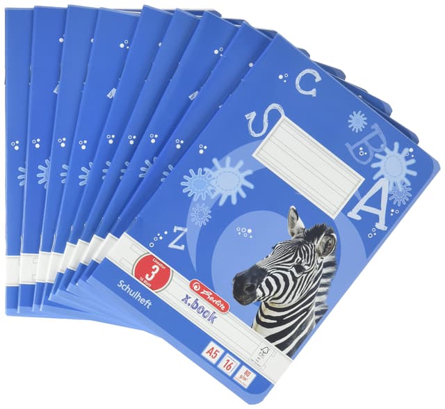 📚 Sonderangebot: Herlitz 3320306 Hefte A5/16 Lineatur 03 für 3. Schuljahr (liniert) - 10er Packung
