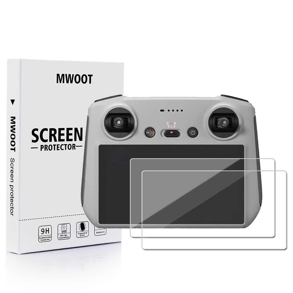 MWOOT 2 Stück Tempered Glass Schutzfolie für DJI Mini 3 Pro Fernsteuerung