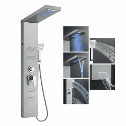 LED Duschpaneel 304 Edelstahl KEOKBON 5 Duschfunktionen 🚿💡