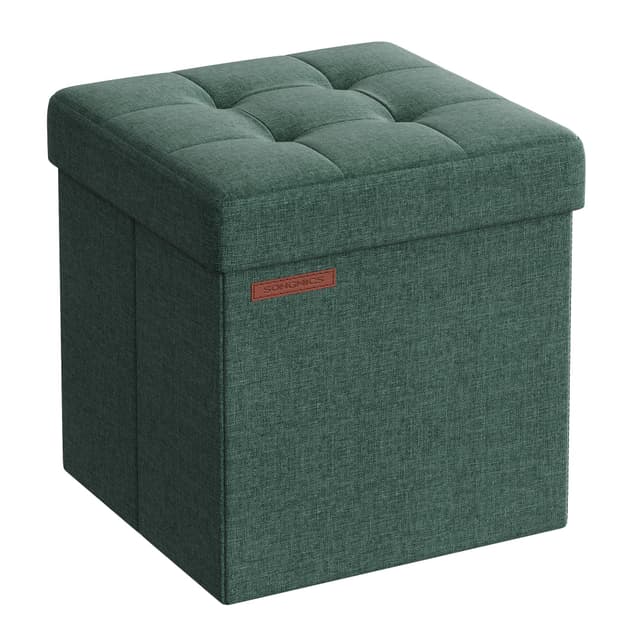 🌿🪴🪑 SONGMICS 38 cm Sitzbank mit Stauraum, vintagegrün LSF027C01