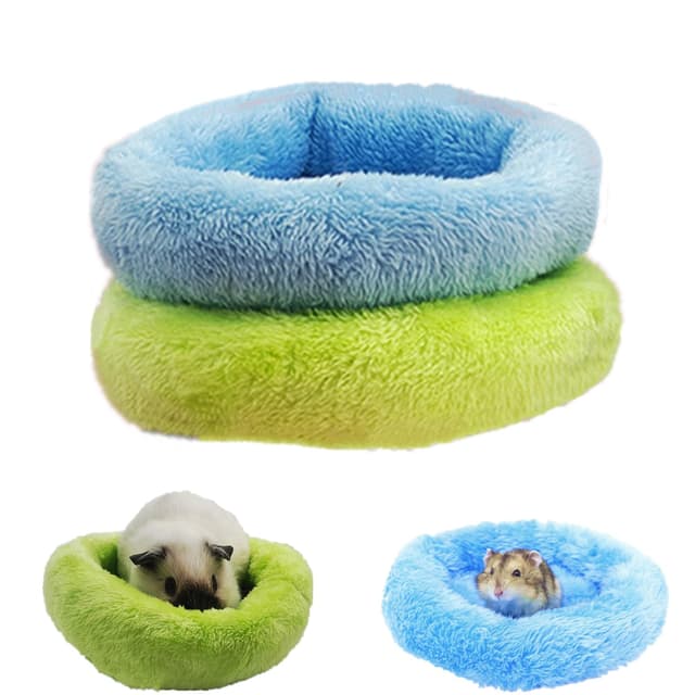 🐹🛏️ Bangminda 2 Stück Kleintier Plüschbett - Warmes und Flauschiges Nest für Kleine Tiere