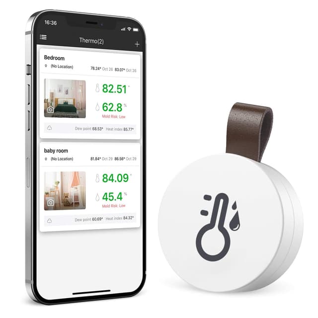 Ankilo Kabelloses Thermometer Hygrometer mit Smart Sensor App