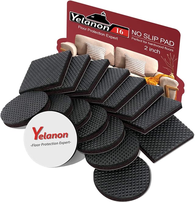 Yelanon Möbelgleiter 16 Stück Gummifüße Selbstklebend Antirutsch Pads Möbel