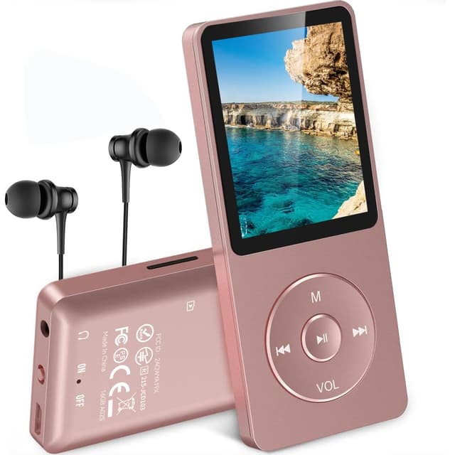 AGPTEK MP3 Player, 16GB verlustfrei MP3 mit 1,8 Zoll Bildschirm, 70 Stunden Wiedergabezeit