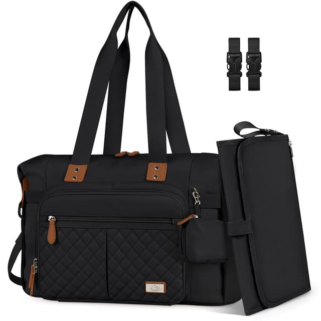 RAINSMORE Große Wickeltasche 🍼 Multifunktionale Babytasche für Mama und Papa