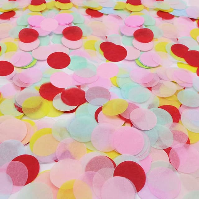 Regenbogen Konfetti - 60g Runde Tissue Confetti Punkte 🎉