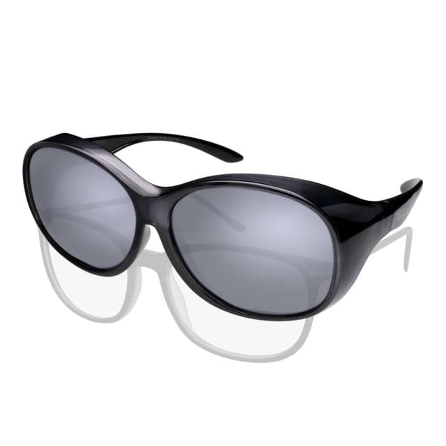 🕶️ ActiveSol Überzieh-Sonnenbrille Mega | Damen | UV-Schutz | Polarisiert Anthrazit | Verspiegelt