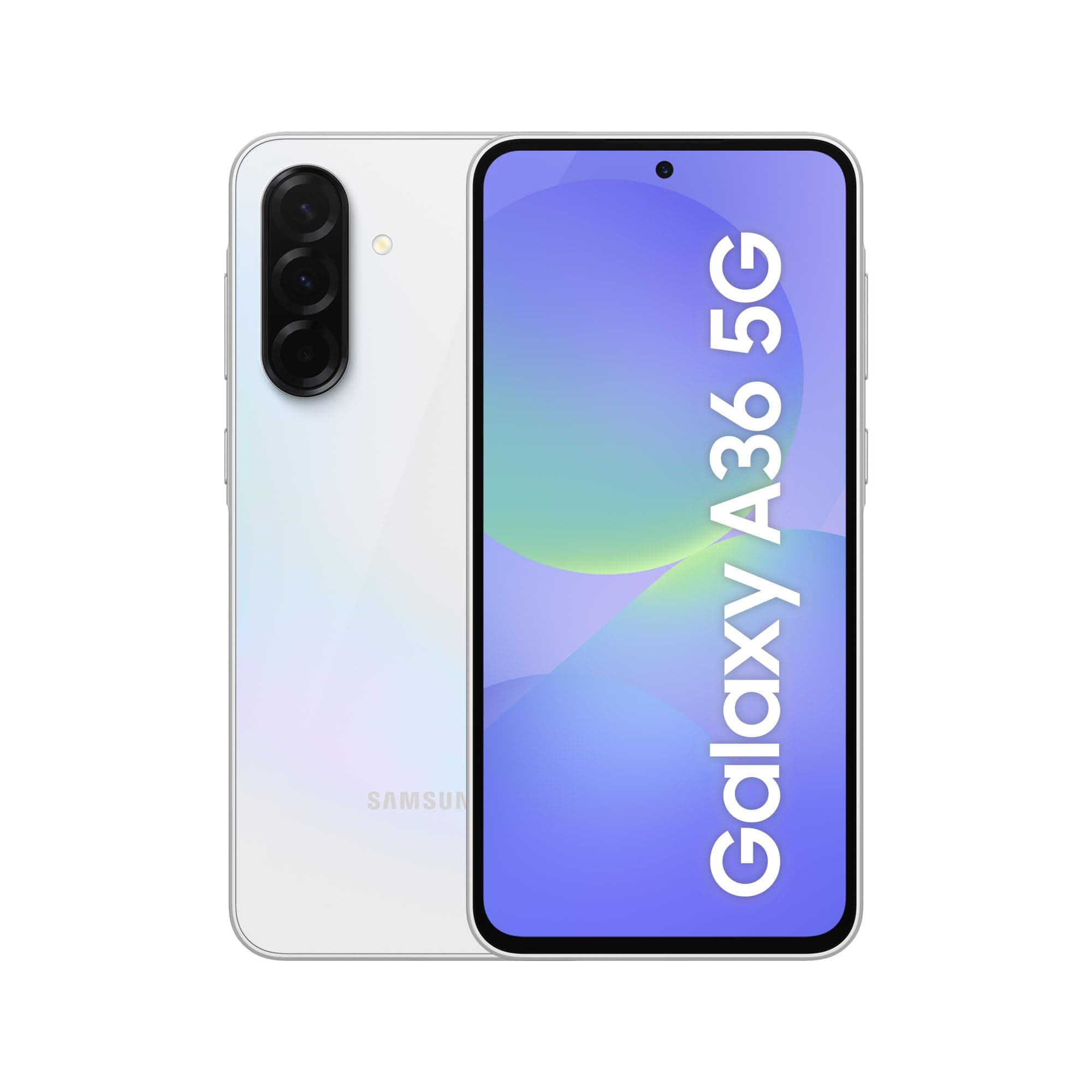 📱 Samsung Galaxy A36 5G AI Smartphone ohne Vertrag, Simlockfreies AI Handy mit Android, 6 GB RAM, 128 GB Speicher, 50-MP-Kamera, Awesome White