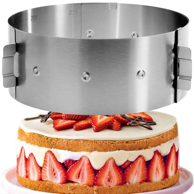 Menz Tortenring verstellbar - Edelstahl Kuchenring, Tortenring 10 cm hoch 🎂
