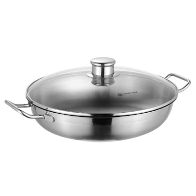 🔥 Super Deal! Schulte-Ufer 6452-941-28 Schmorpfanne Profi-Line i, 28 cm, Edelstahl, Silber