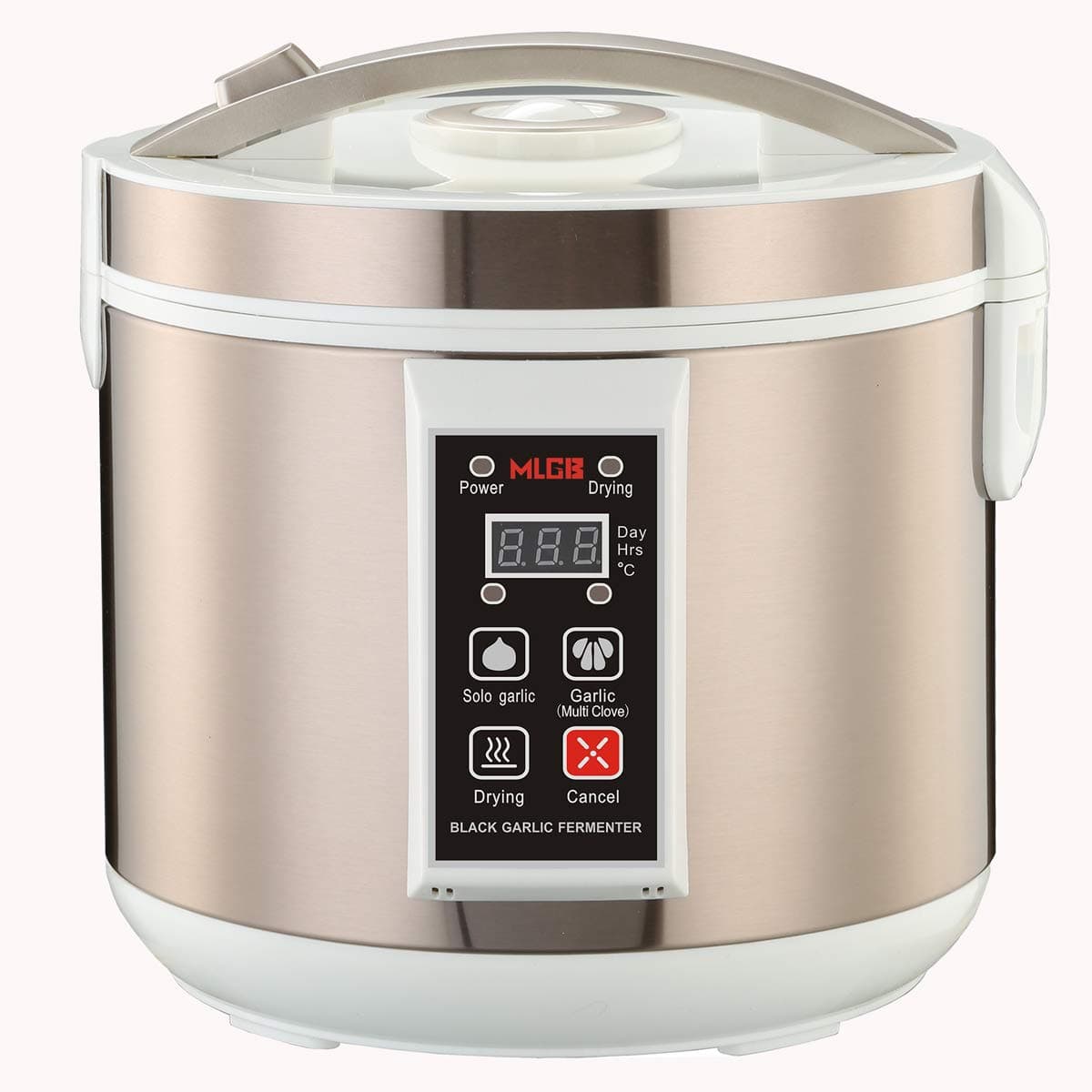 🧄 MLGB 5l Schwarzer Knoblauch Fermenter Voll Automatische Intelligente Steuerung Garlics Maker Multi Knoblauchzehe DIY Kocher Weiß-Gold 5l Knoblauch Fermenter
