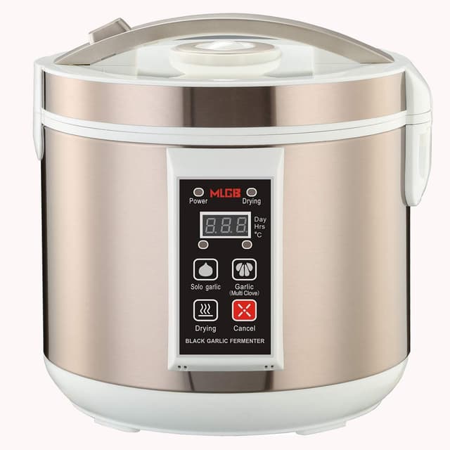 🧄 MLGB 5l Schwarzer Knoblauch Fermenter Voll Automatische Intelligente Steuerung Garlics Maker Multi Knoblauchzehe DIY Kocher Weiß-Gold 5l Knoblauch Fermenter