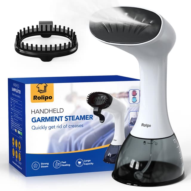 👗 Rolipo Dampfglätter 1640W, 400ML Steamer Wassertank Dampfbürste Faltenentferner - Deal
