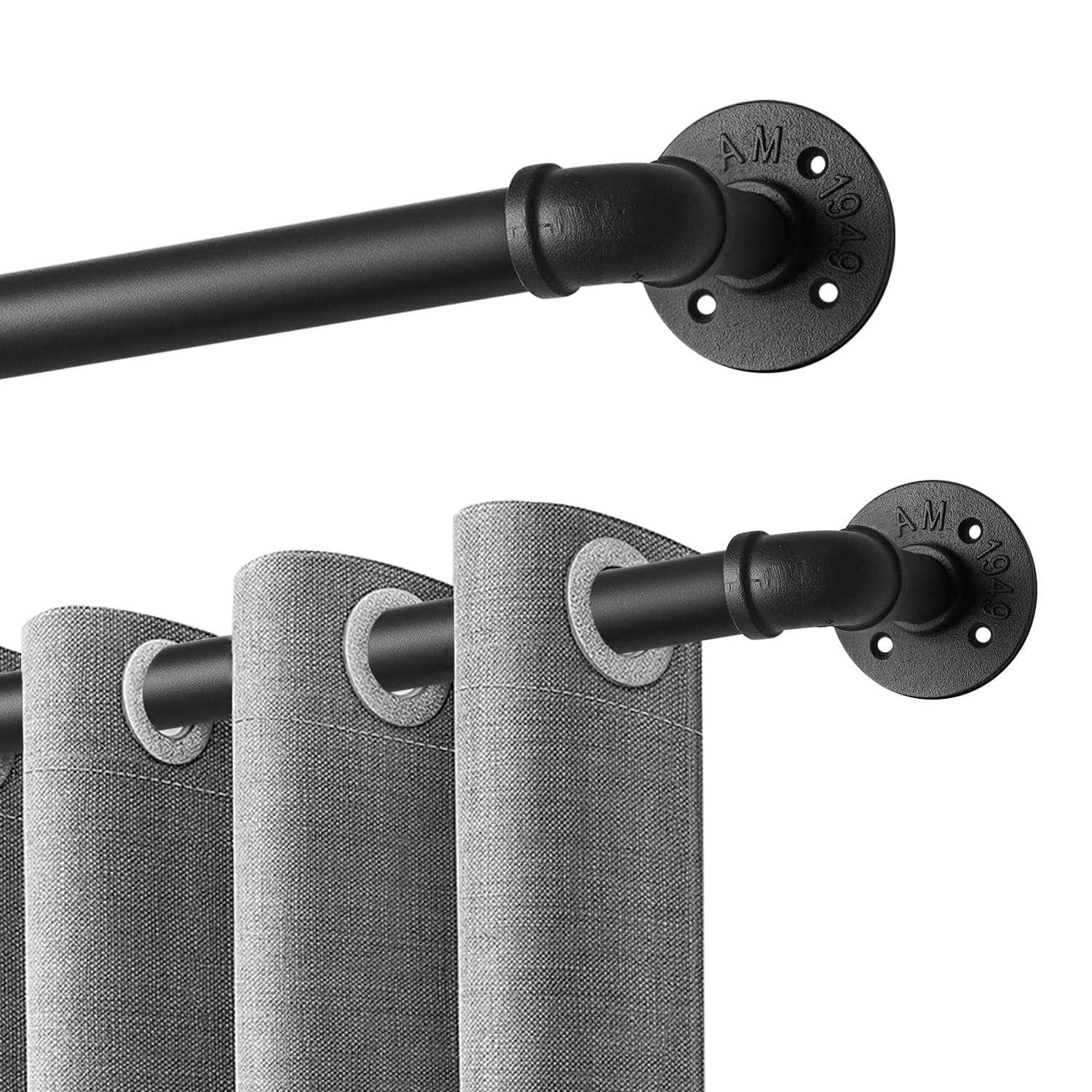 Qlfyuu Industrielle Gardinenstange ausziehbar Vorhangstange für Verdunkelungsvorhänge 🏭🌙