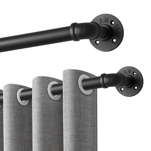Qlfyuu Industrielle Gardinenstange ausziehbar Vorhangstange für Verdunkelungsvorhänge 🏭🌙