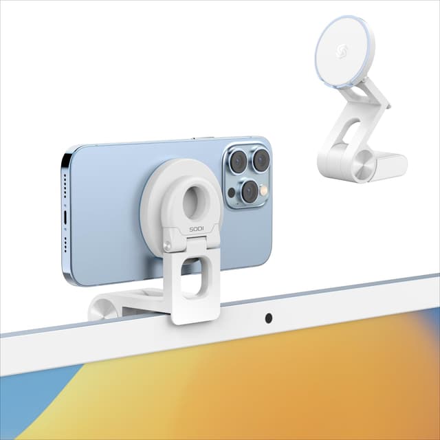 SODI Continuity iPhone Kamera für MacBook, iPhone 15/14/13/12, iMac, Studio Displays, iPhone Webcam Halterung mit Tilt Einstellbar