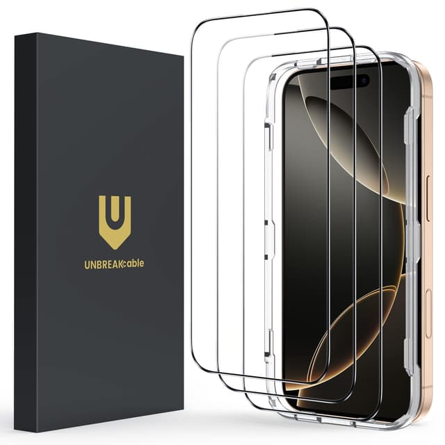 UNBREAKcable Panzer Schutz Glas für iPhone 16 Pro 3 Stück 📱💥
