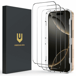 UNBREAKcable Panzer Schutz Glas für iPhone 16 Pro 3 Stück 📱💥