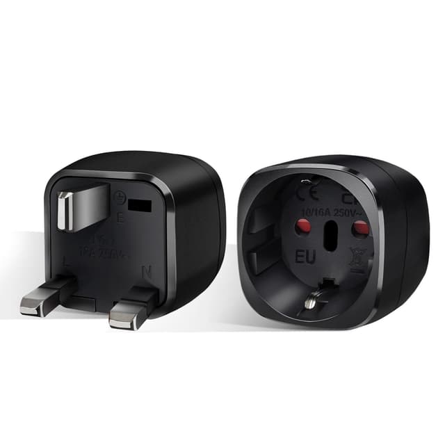 Reiseadapter UK 2 Pack, Adapter England Deutschland Stecker, UK Adapter für EU zu England/Schottland/Irland/Dubai/Maldives