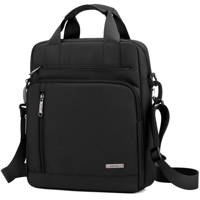 🎒 Zhongningyifeng Herren 13 Zoll Laptop Messenger Bag Oxford Große Umhängetasche Schwarz