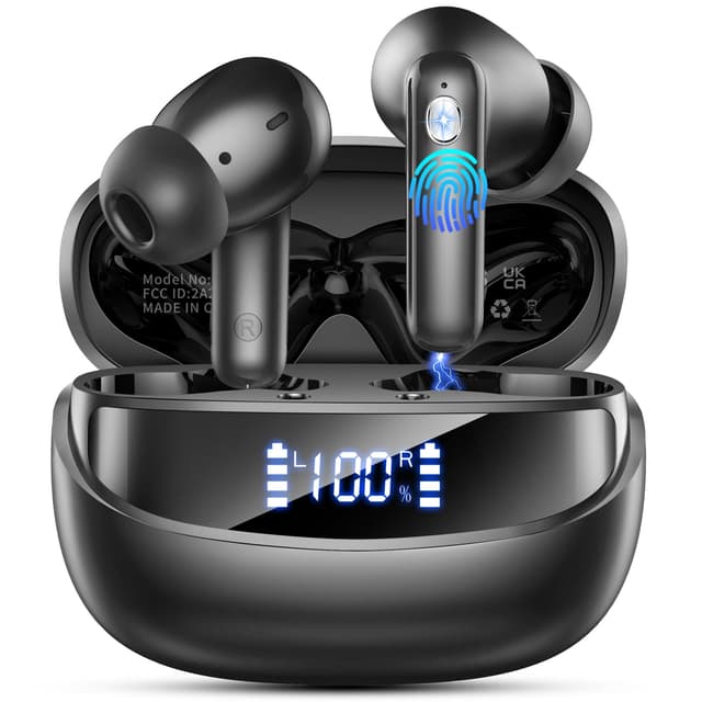 🎧 Bluetooth Kopfhörer: Kabellos, HiFi Stereo, ENC Noise Cancelling, 50 Std Spielzeit, IP7 Wasserdicht