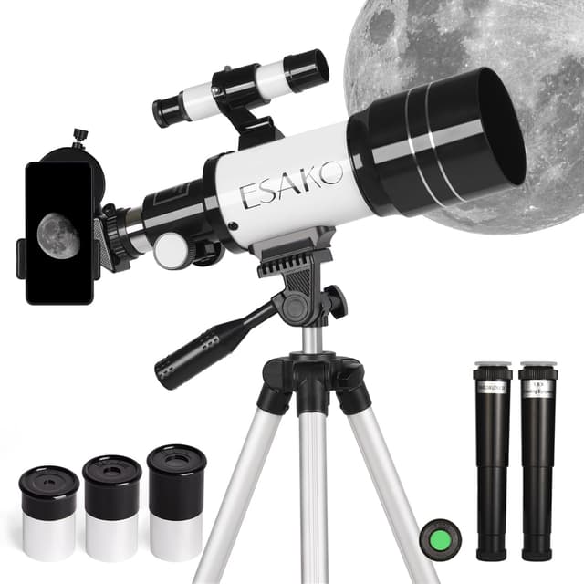 🔭🌌 ESACO Teleskop für Kinder & Einsteiger | 70mm Blende | Astronomisches Linsenteleskop