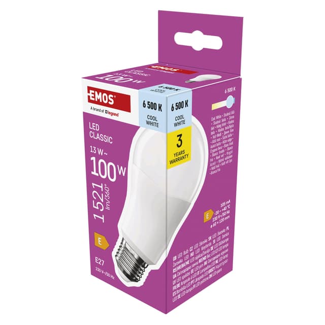 🌟 EMOS LED Lampe A60-Birne 13W Kaltweiß 180° Abstrahlwinkel 🌟